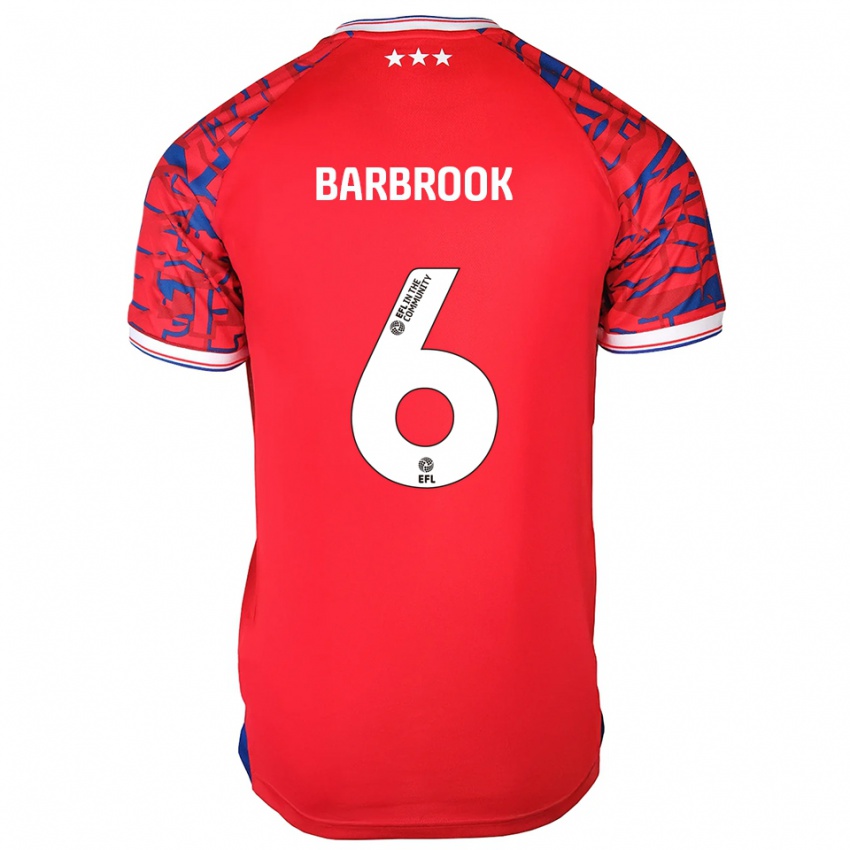 ילדים Finley Barbrook #6 אדום כחול הרחק ג'רזי 2025/26 חולצה קצרה