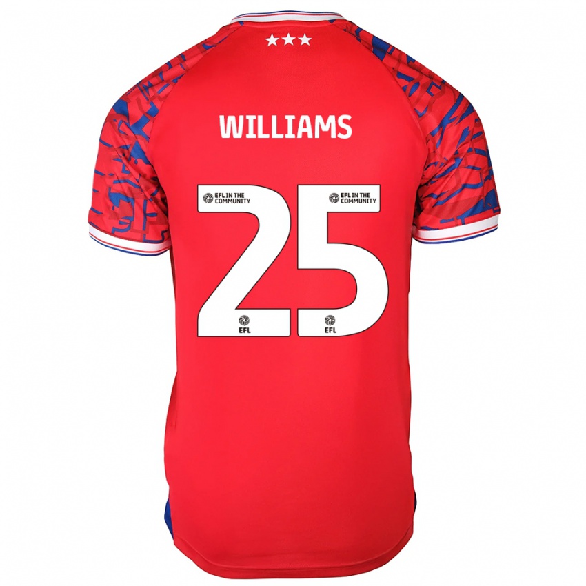 ילדים Erin Williams #25 אדום כחול הרחק ג'רזי 2025/26 חולצה קצרה ילדים Erin Williams #25 אדום כחול הרחק ג'רזי 2025/26 חולצה קצרה