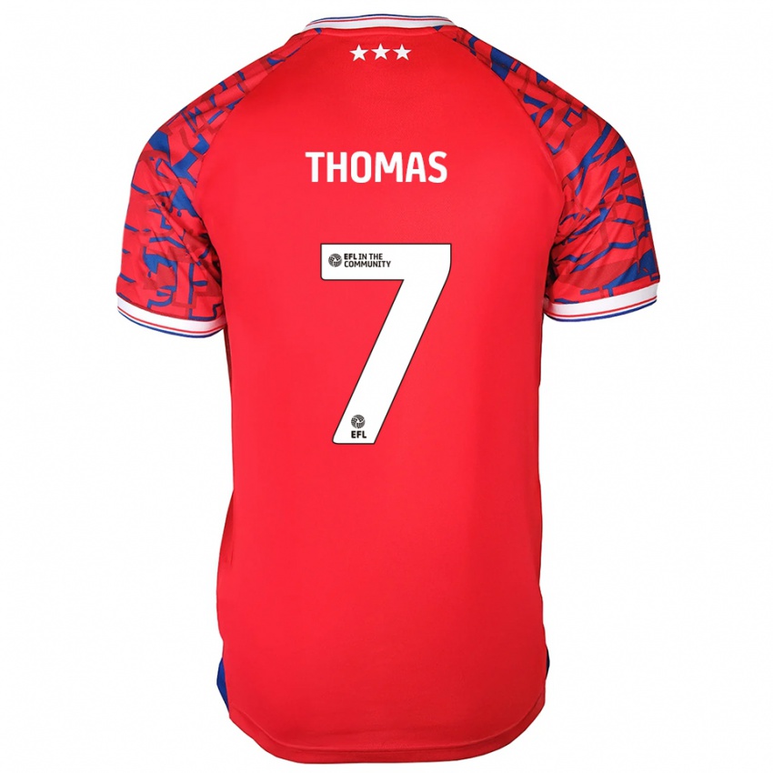 ילדים נטשה תומאס #7 אדום כחול הרחק ג'רזי 2025/26 חולצה קצרה