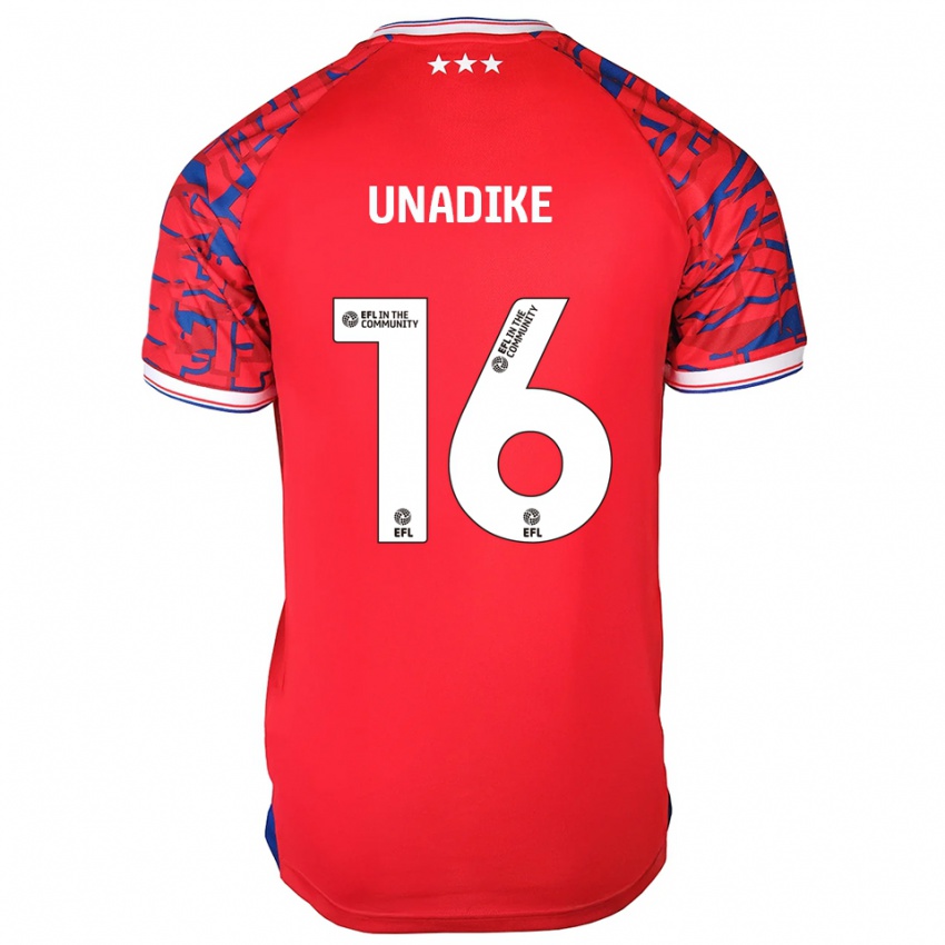ילדים Will Unadike #16 אדום כחול הרחק ג'רזי 2025/26 חולצה קצרה