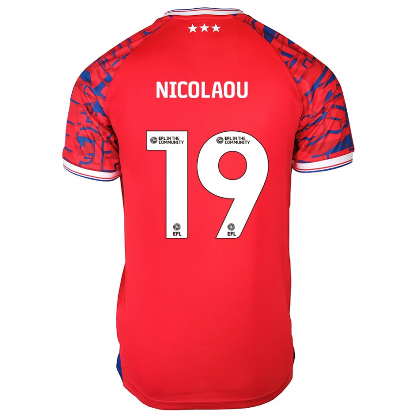 ילדים שאקיל ניקולאו #19 אדום כחול הרחק ג'רזי 2025/26 חולצה קצרה