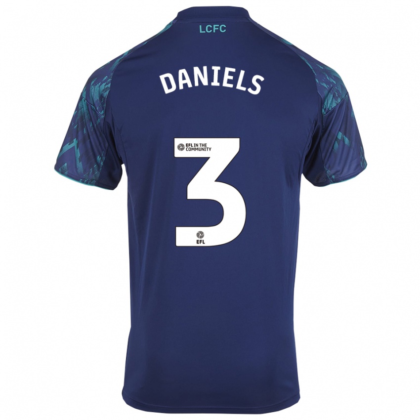 ילדים Will Daniels #3 כחול נייבי ירוק לבן הרחק ג'רזי 2025/26 חולצה קצרה
