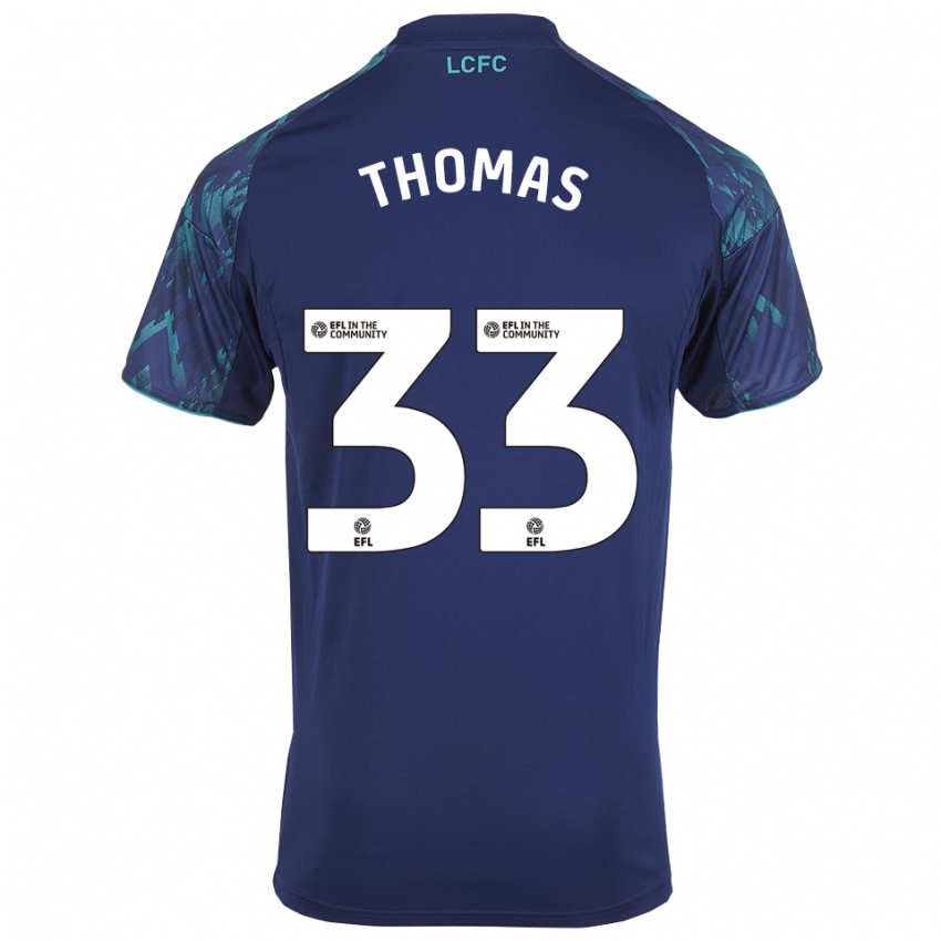 ילדים לוק תומאס #33 כחול נייבי ירוק לבן הרחק ג'רזי 2025/26 חולצה קצרה