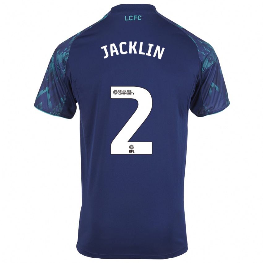 ילדים Harry Jacklin #2 כחול נייבי ירוק לבן הרחק ג'רזי 2025/26 חולצה קצרה