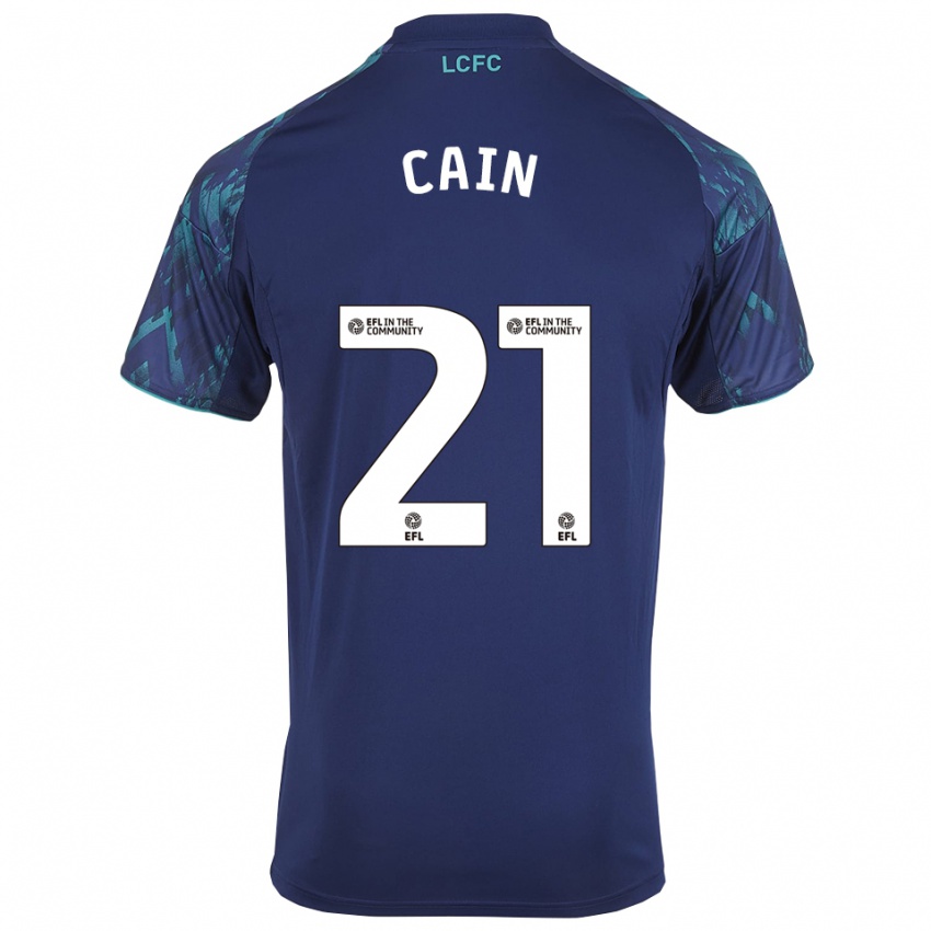 ילדים האנה קיין #21 כחול נייבי ירוק לבן הרחק ג'רזי 2025/26 חולצה קצרה