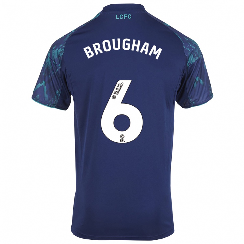 ילדים ג'ורג'יה ברוהאם #6 כחול נייבי ירוק לבן הרחק ג'רזי 2025/26 חולצה קצרה