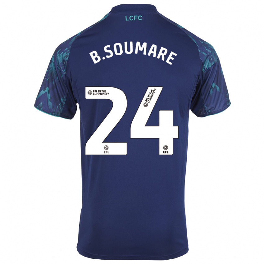 ילדים בובקארי סומארה #24 כחול נייבי ירוק לבן הרחק ג'רזי 2025/26 חולצה קצרה