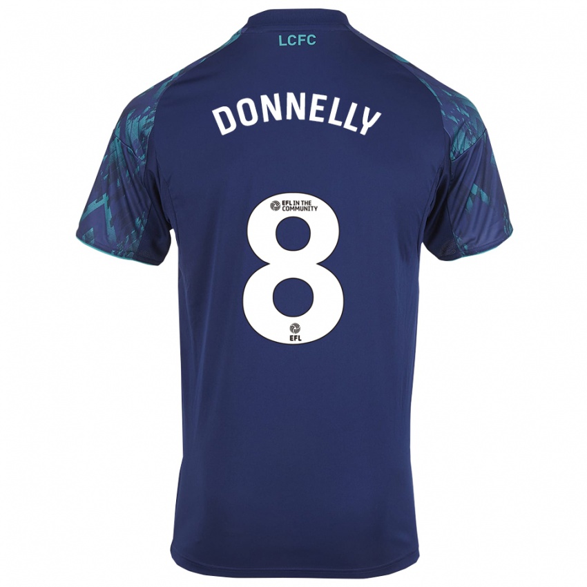 ילדים ריאן דונלי #8 כחול נייבי ירוק לבן הרחק ג'רזי 2025/26 חולצה קצרה