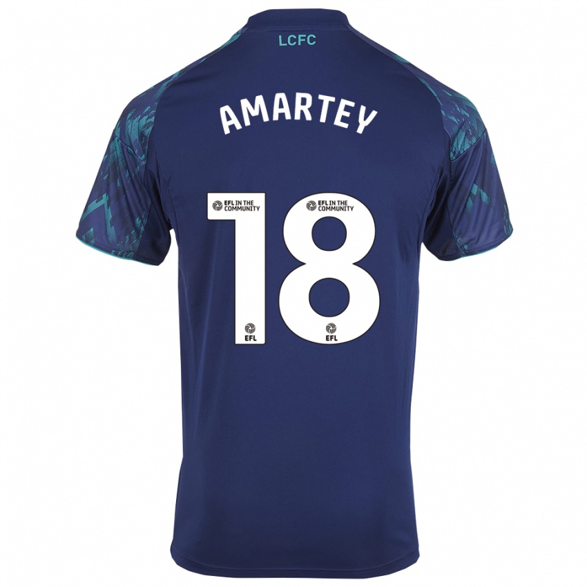 ילדים דניאל אמרטי #18 כחול נייבי ירוק לבן הרחק ג'רזי 2025/26 חולצה קצרה