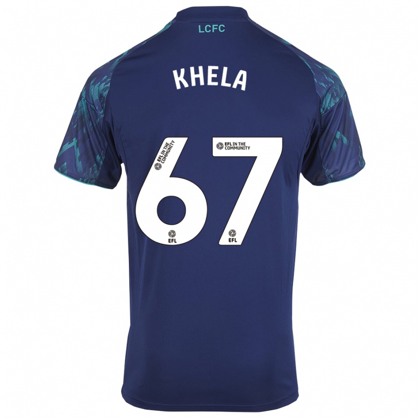 ילדים רייס חלה #67 כחול נייבי ירוק לבן הרחק ג'רזי 2025/26 חולצה קצרה