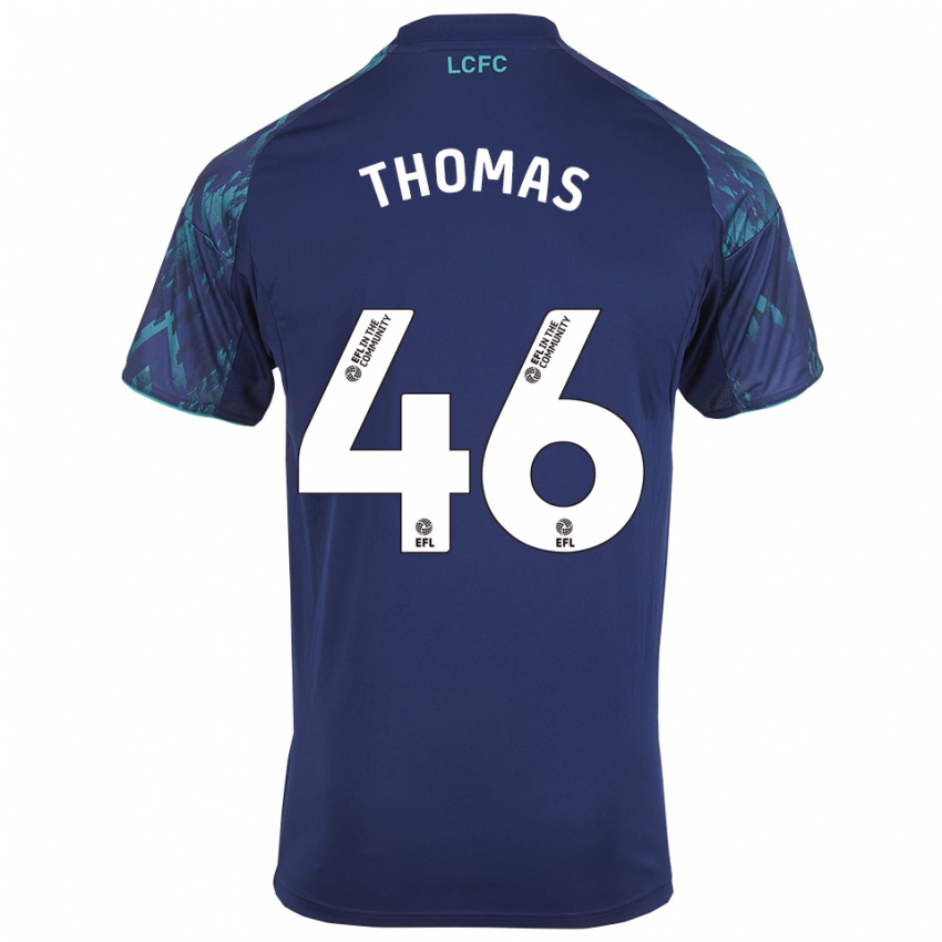 ילדים סילקו תומאס #46 כחול נייבי ירוק לבן הרחק ג'רזי 2025/26 חולצה קצרה