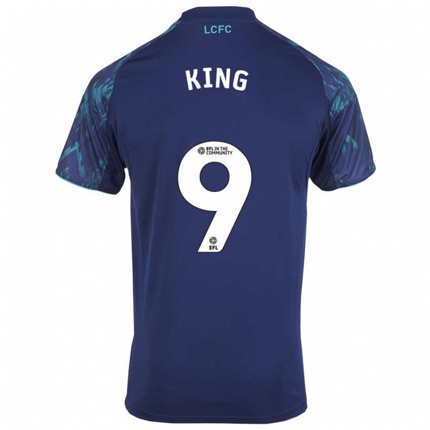 ילדים ג'ושוע קינג #9 כחול נייבי ירוק לבן הרחק ג'רזי 2025/26 חולצה קצרה
