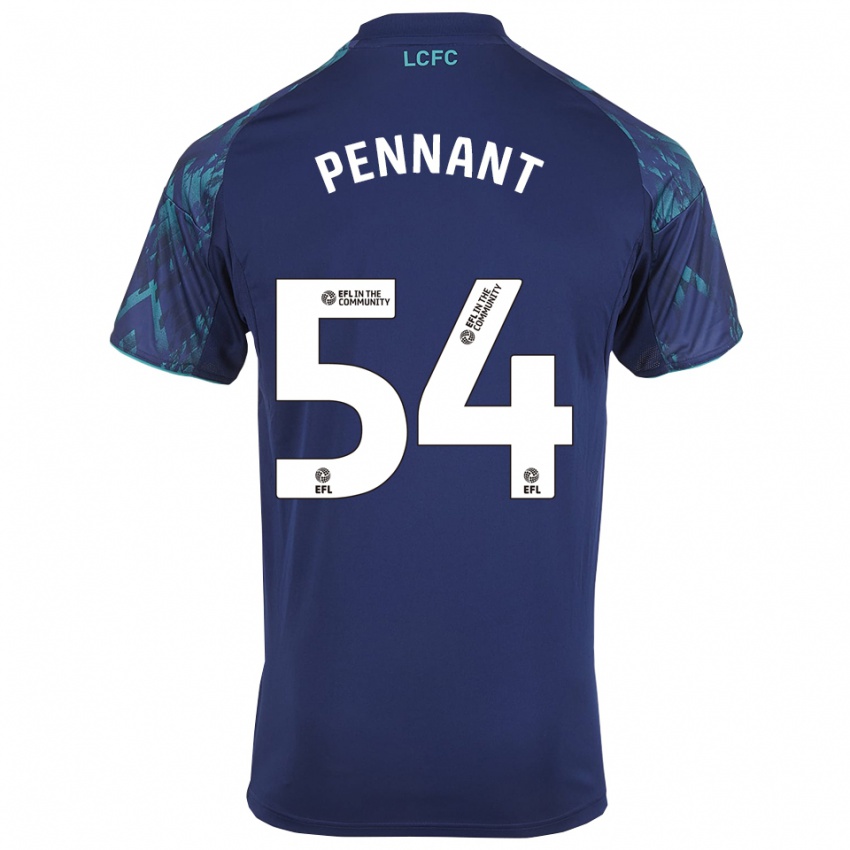 ילדים קיאן פננט #54 כחול נייבי ירוק לבן הרחק ג'רזי 2025/26 חולצה קצרה