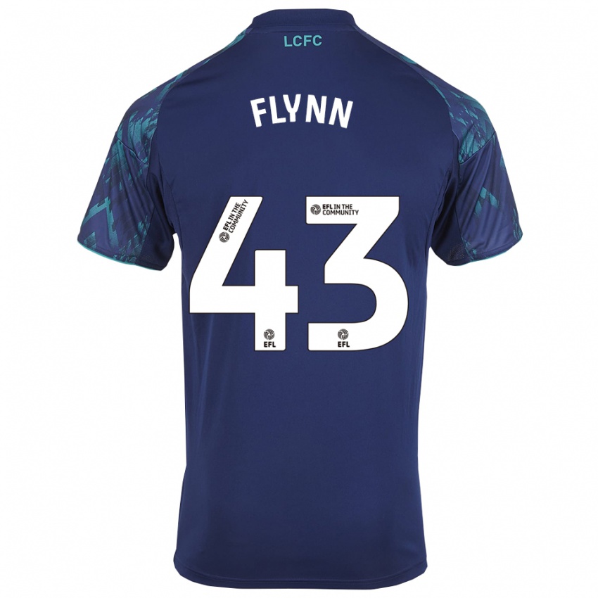 ילדים שיין פלין #43 כחול נייבי ירוק לבן הרחק ג'רזי 2025/26 חולצה קצרה