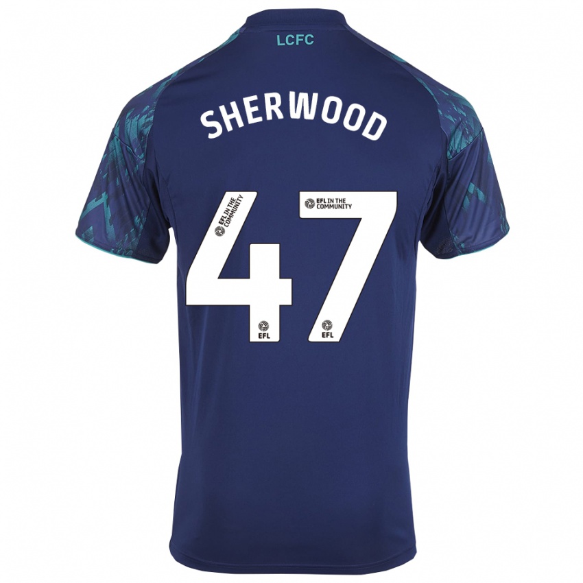 ילדים סימון שרווד #47 כחול נייבי ירוק לבן הרחק ג'רזי 2025/26 חולצה קצרה