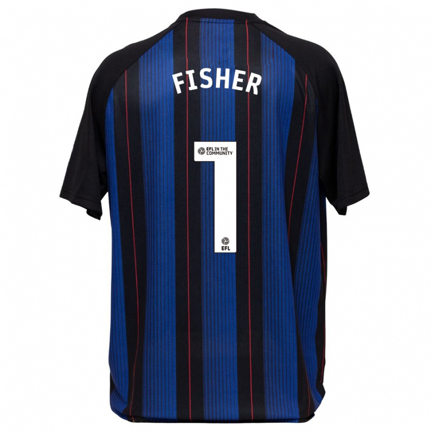 ילדים ניית׳ן פישר #1 כחול שחור הרחק ג'רזי 2025/26 חולצה קצרה