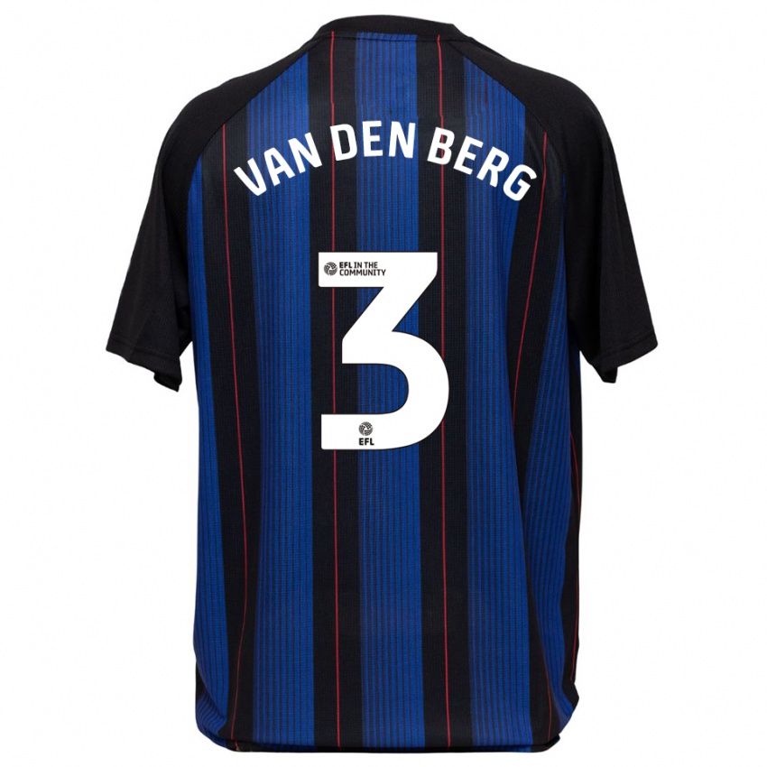 ילדים רב ואן דן ברג #3 כחול שחור הרחק ג'רזי 2025/26 חולצה קצרה