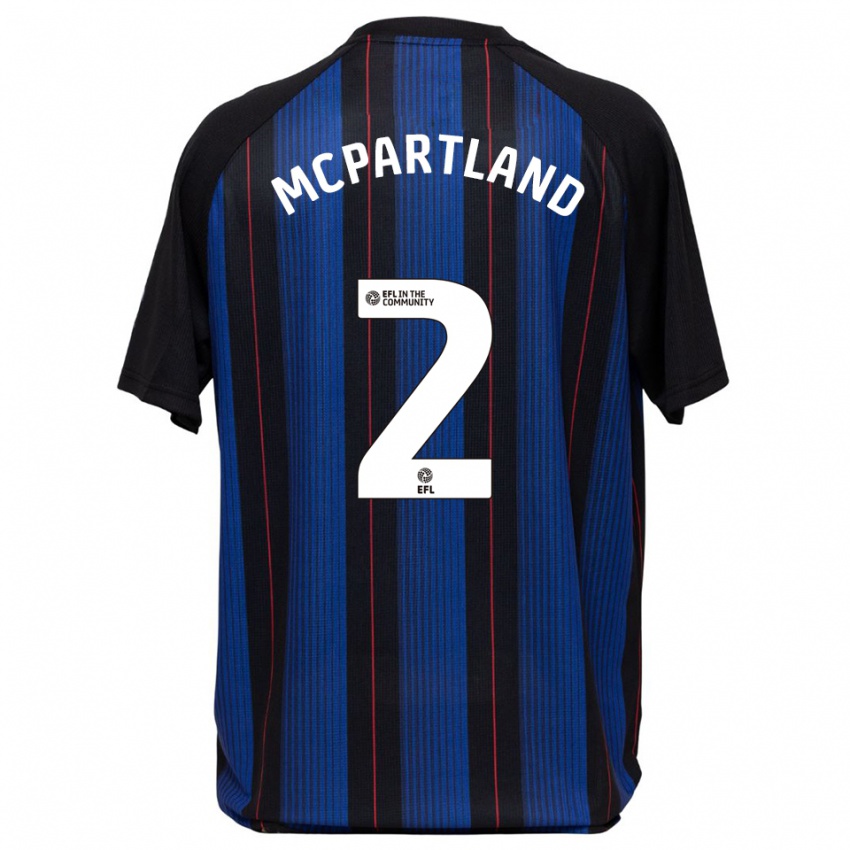 ילדים וויל מקפרטלנד #2 כחול שחור הרחק ג'רזי 2025/26 חולצה קצרה