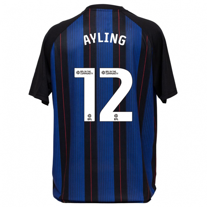 ילדים לוק איילינג #12 כחול שחור הרחק ג'רזי 2025/26 חולצה קצרה