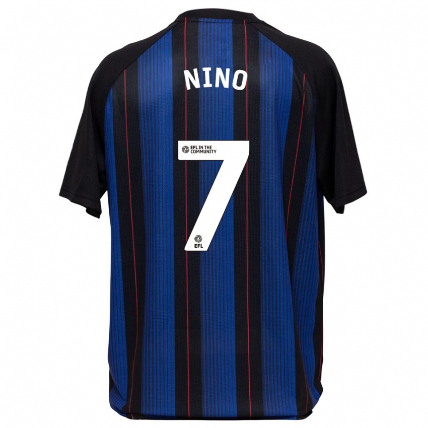 ילדים Collins Nino #7 כחול שחור הרחק ג'רזי 2025/26 חולצה קצרה