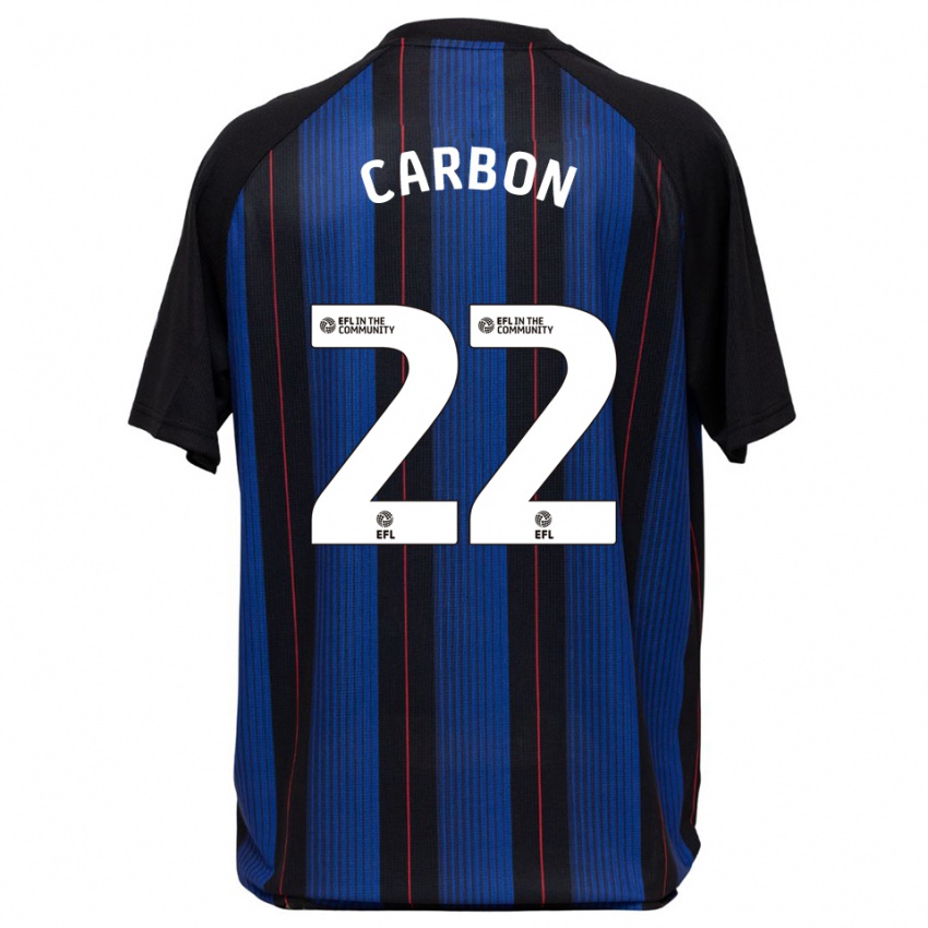 ילדים Jayden Carbon #22 כחול שחור הרחק ג'רזי 2025/26 חולצה קצרה