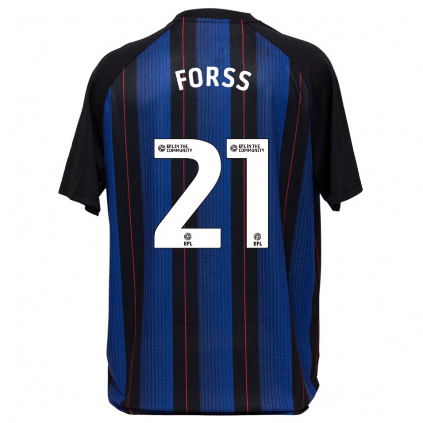 ילדים מרקוס פורס #21 כחול שחור הרחק ג'רזי 2025/26 חולצה קצרה