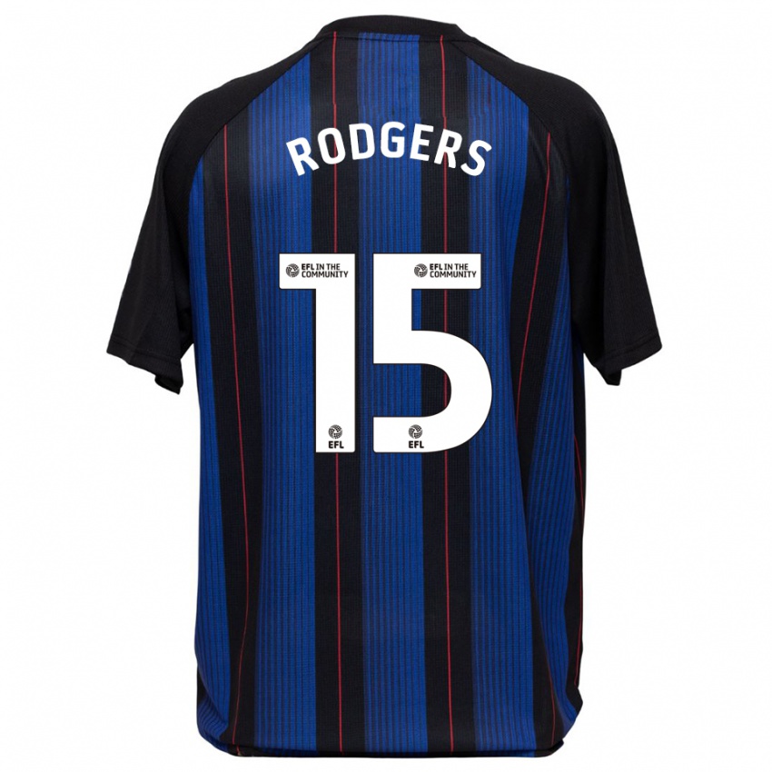 ילדים Amber Rodgers #15 כחול שחור הרחק ג'רזי 2025/26 חולצה קצרה