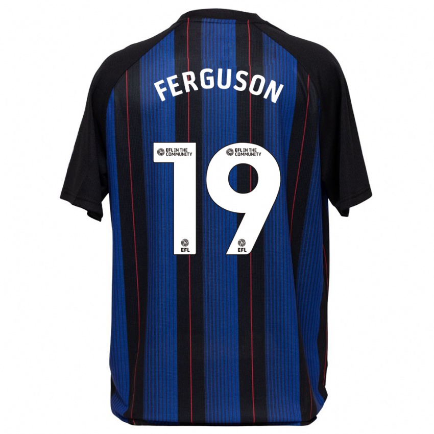 ילדים רבקה פרגוסון #19 כחול שחור הרחק ג'רזי 2025/26 חולצה קצרה