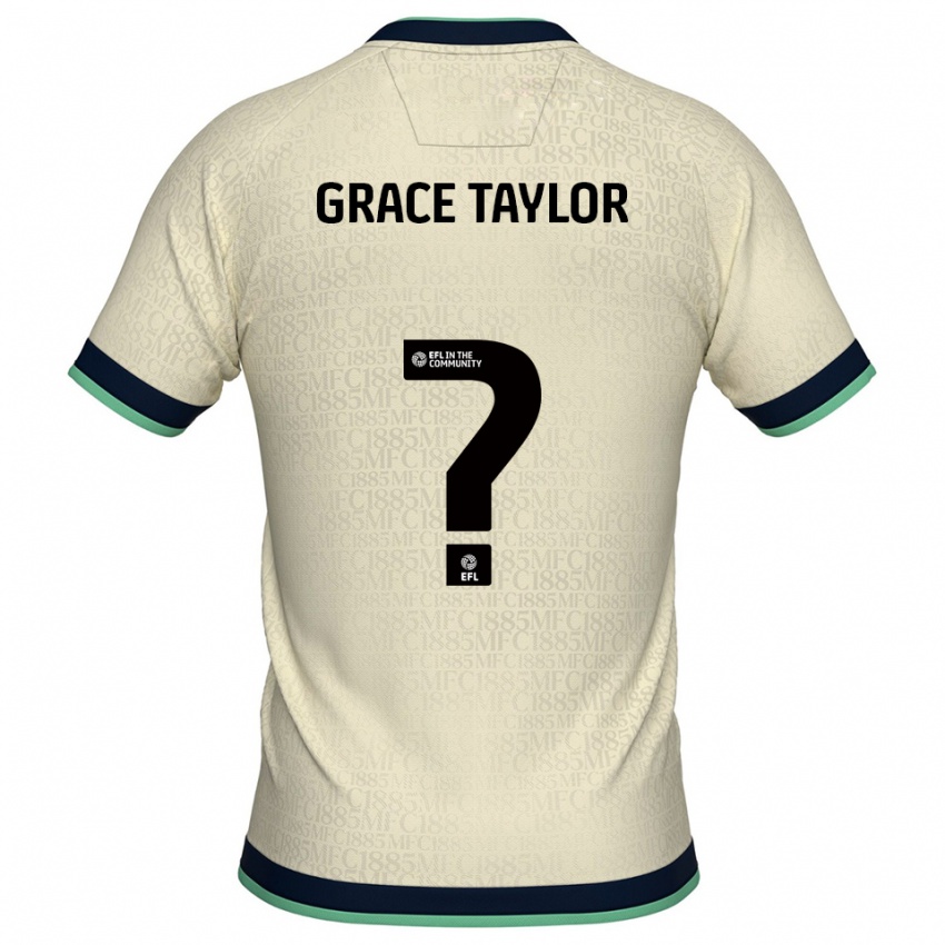 ילדים Grace Taylor #0 שמפניה כחול נייבי הרחק ג'רזי 2025/26 חולצה קצרה