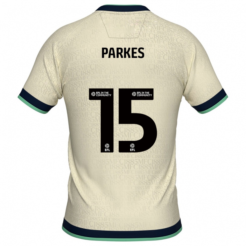 ילדים Tristan Parkes #15 שמפניה כחול נייבי הרחק ג'רזי 2025/26 חולצה קצרה