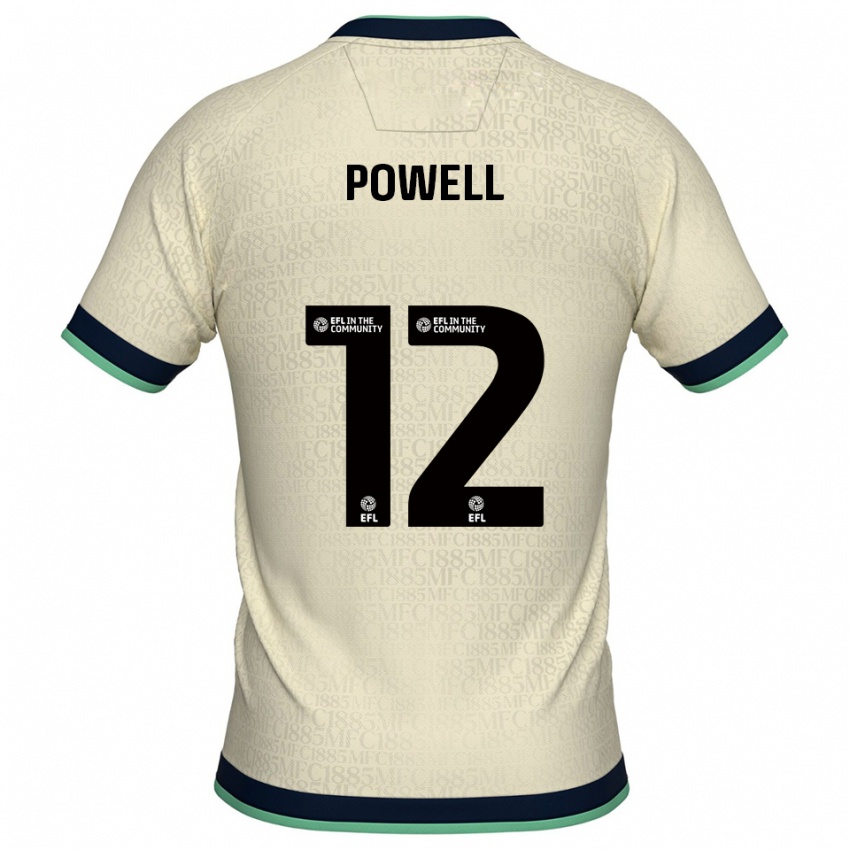 ילדים Beth Powell #12 שמפניה כחול נייבי הרחק ג'רזי 2025/26 חולצה קצרה