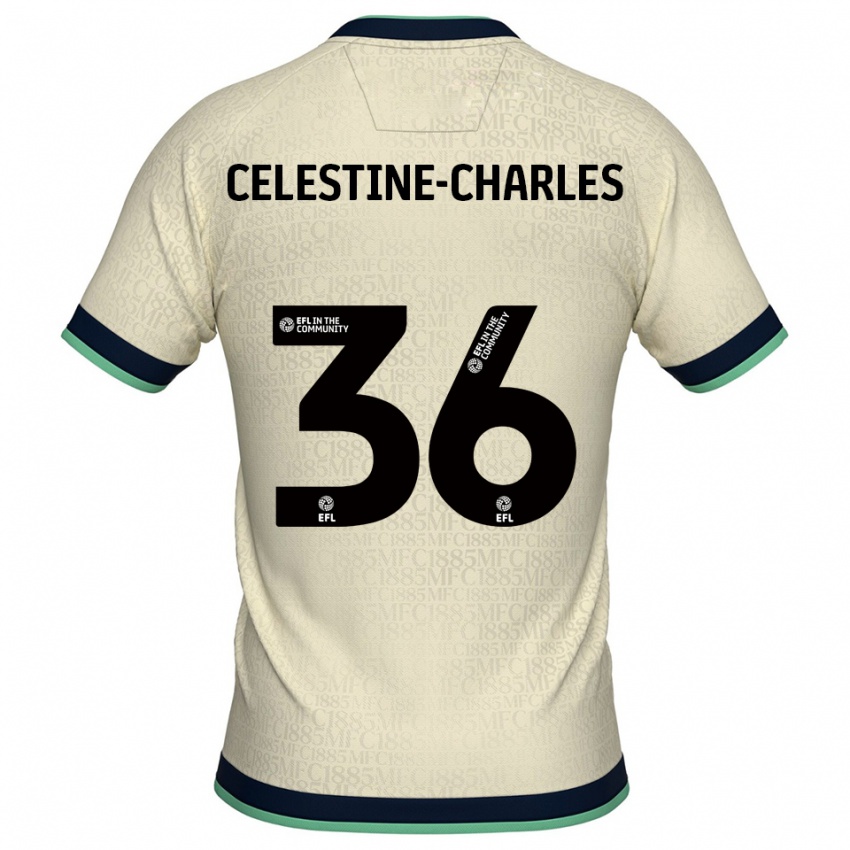 ילדים Jaiden Celestine-Charles #36 שמפניה כחול נייבי הרחק ג'רזי 2025/26 חולצה קצרה