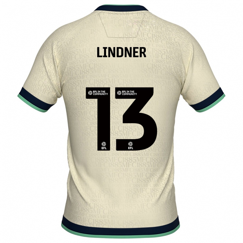 ילדים קספר לינדנר #13 שמפניה כחול נייבי הרחק ג'רזי 2025/26 חולצה קצרה