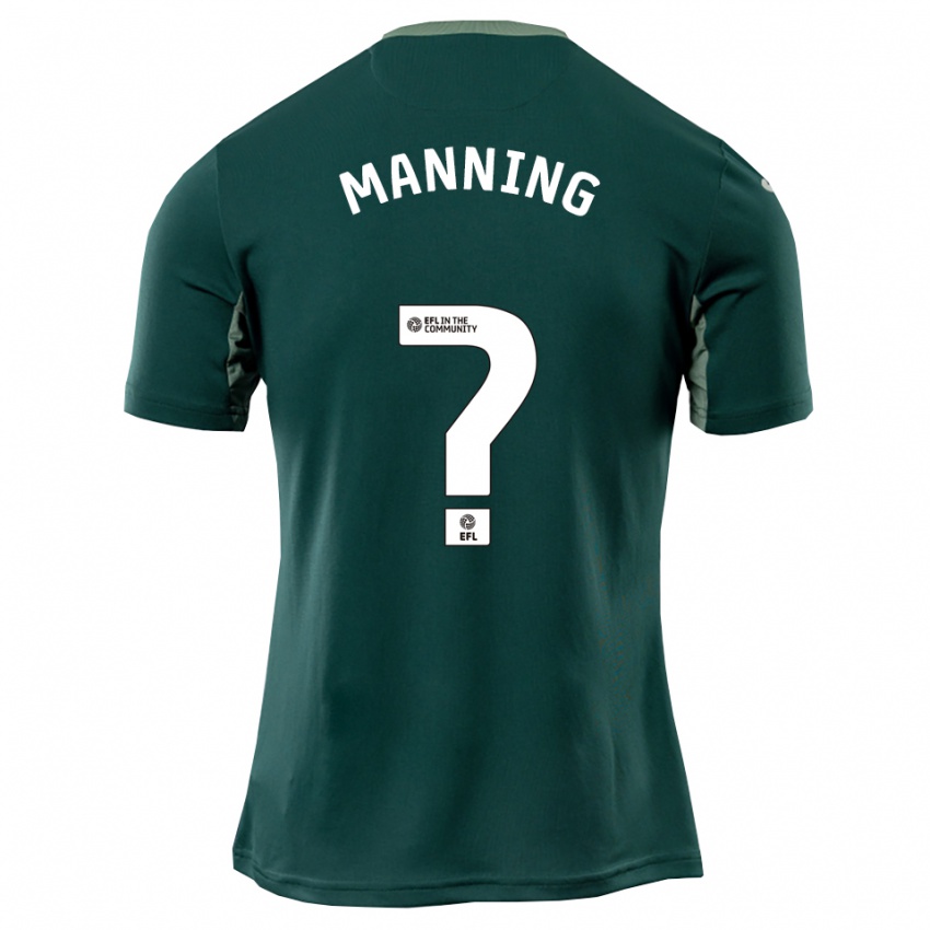 ילדים Adian Manning #0 ירוק לבן סגול הרחק ג'רזי 2025/26 חולצה קצרה