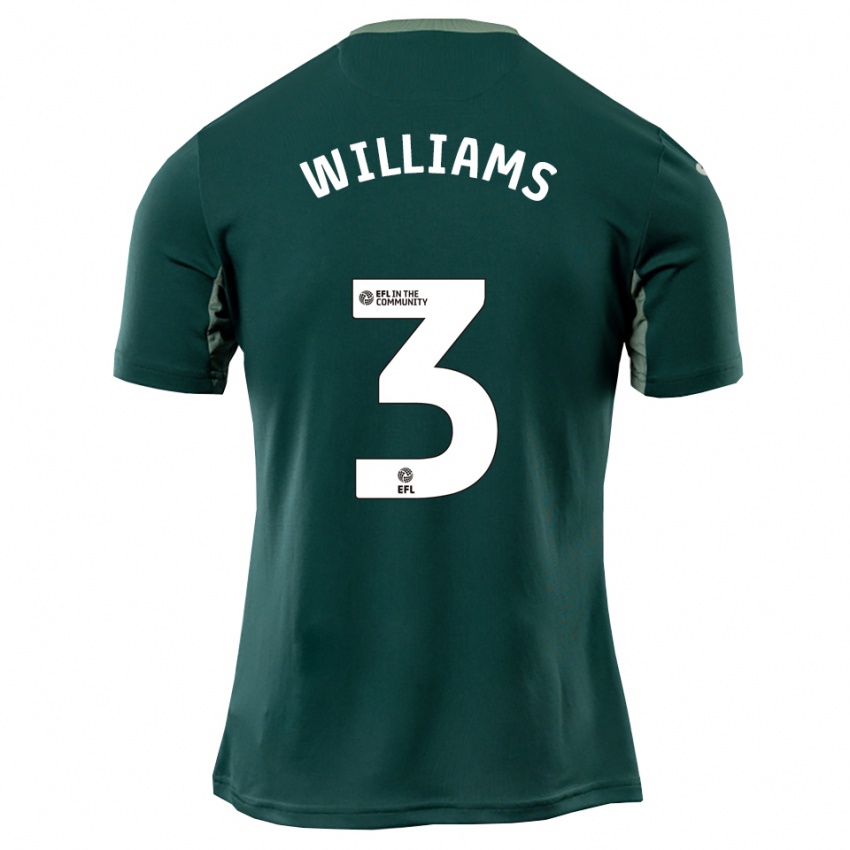 ילדים Tyler Williams #3 ירוק לבן סגול הרחק ג'רזי 2025/26 חולצה קצרה