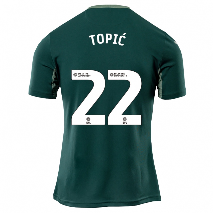 ילדים מירקו טופיק #22 ירוק לבן סגול הרחק ג'רזי 2025/26 חולצה קצרה