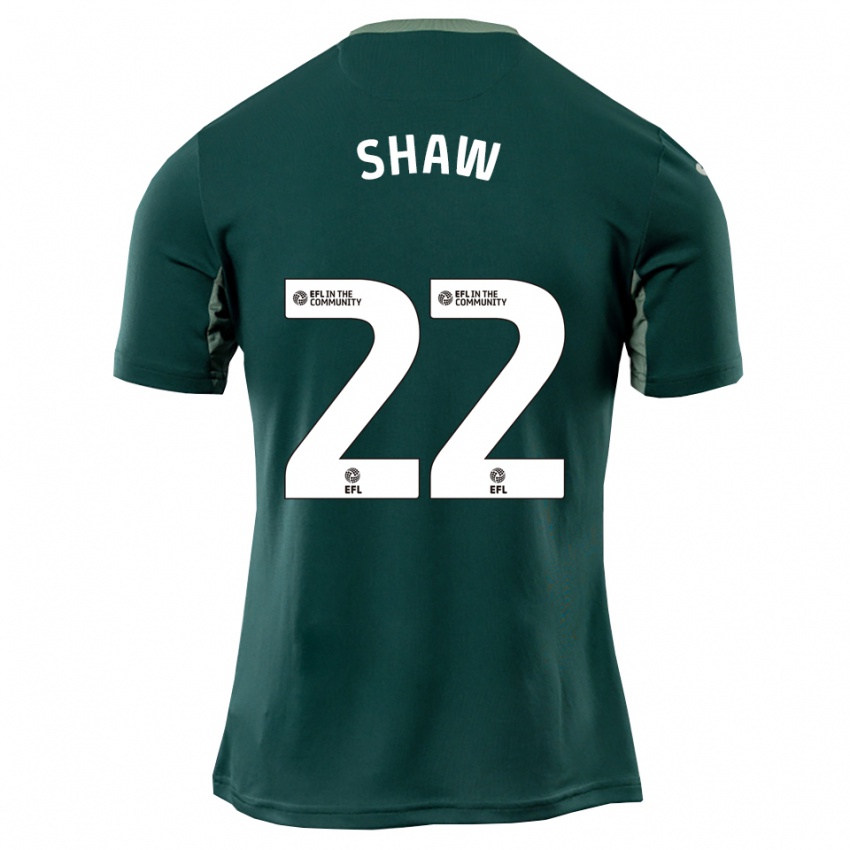 ילדים Shannon Shaw #22 ירוק לבן סגול הרחק ג'רזי 2025/26 חולצה קצרה