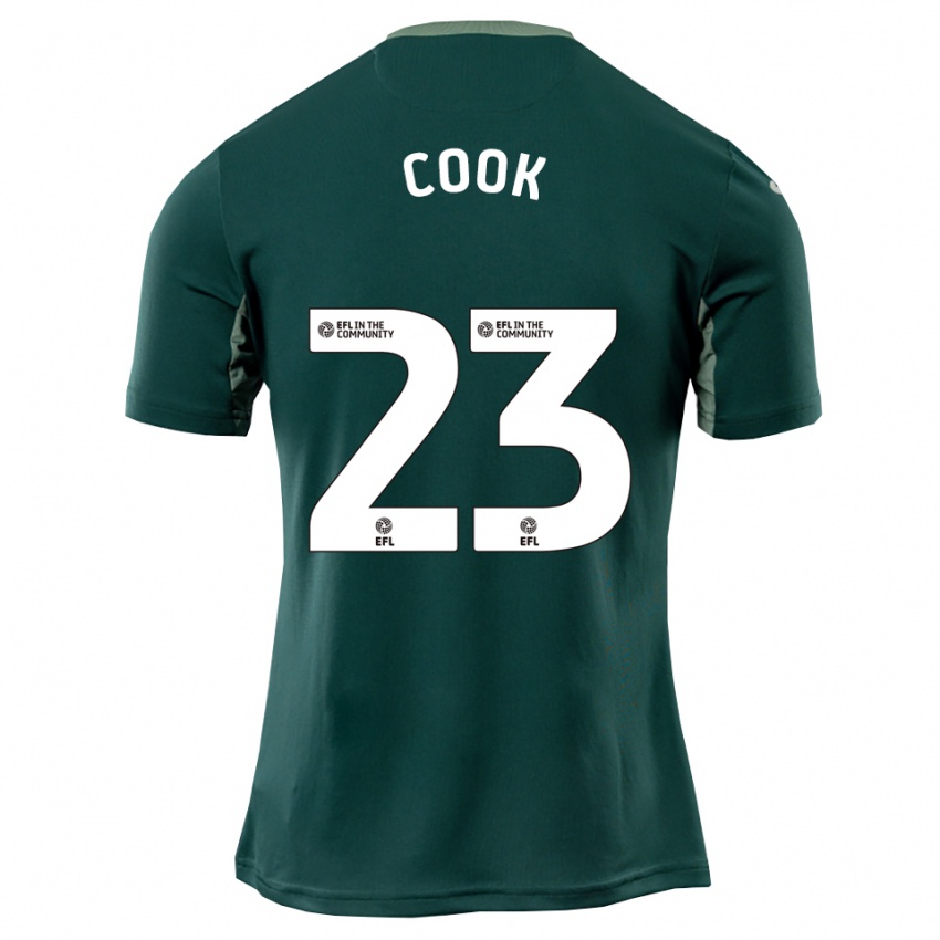 ילדים אוליביה קוק #23 ירוק לבן סגול הרחק ג'רזי 2025/26 חולצה קצרה