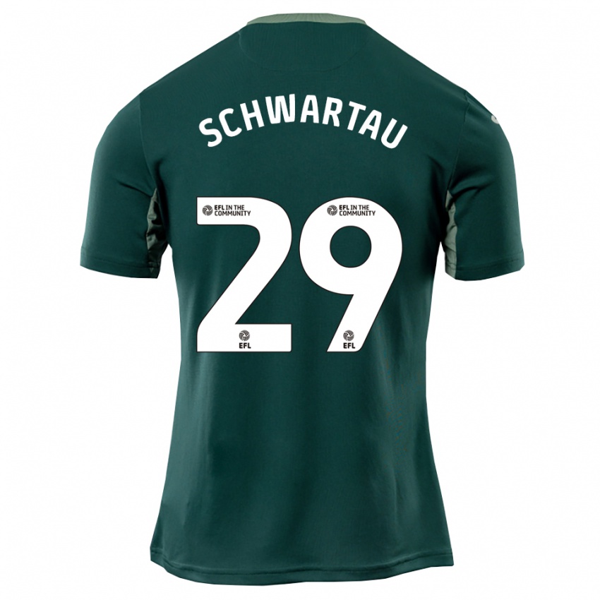 ילדים אוסקר שוורטאו #29 ירוק לבן סגול הרחק ג'רזי 2025/26 חולצה קצרה