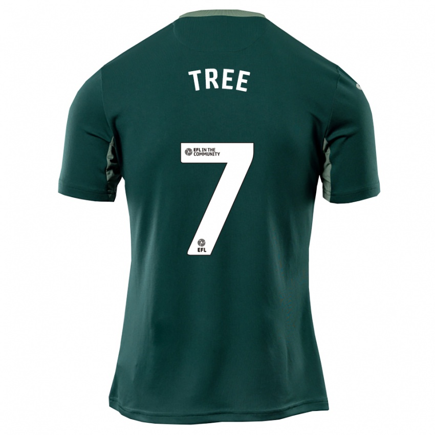 ילדים Ben Tree #7 ירוק לבן סגול הרחק ג'רזי 2025/26 חולצה קצרה