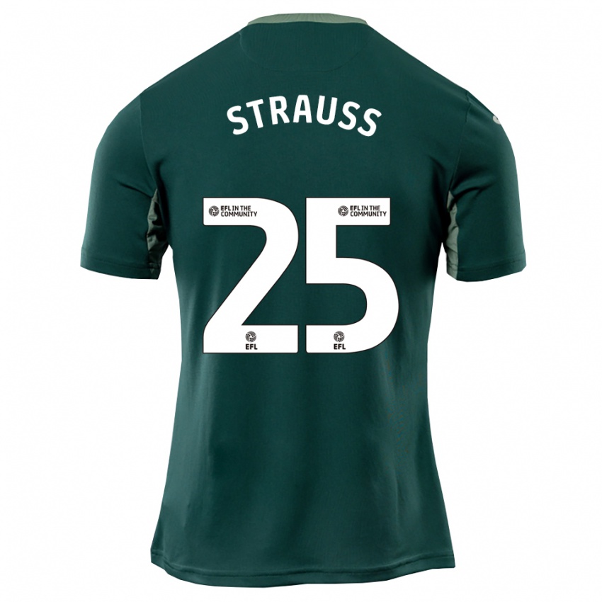 ילדים Hope Strauss #25 ירוק לבן סגול הרחק ג'רזי 2025/26 חולצה קצרה