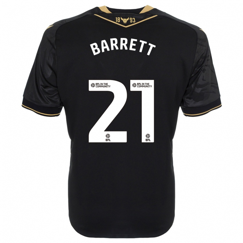 ילדים Nicole Barrett #21 שחור זהב הרחק ג'רזי 2025/26 חולצה קצרה