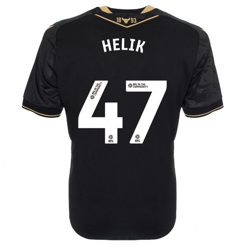 ילדים מיכל הליק #47 שחור זהב הרחק ג'רזי 2025/26 חולצה קצרה