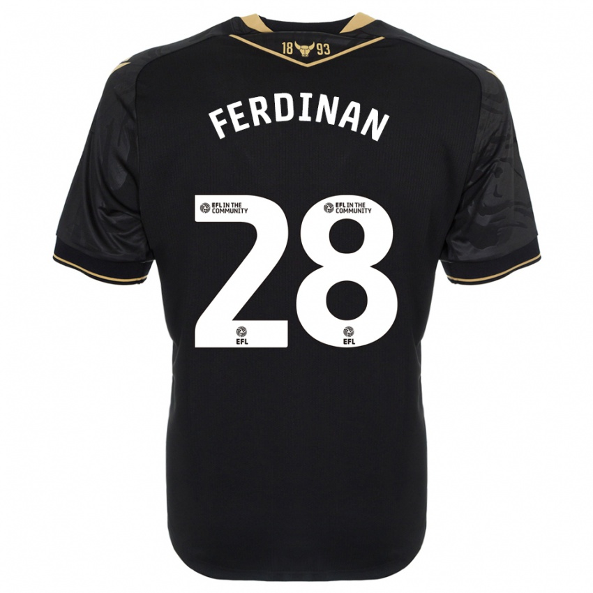 ילדים מרסלינו פרדינאן #28 שחור זהב הרחק ג'רזי 2025/26 חולצה קצרה