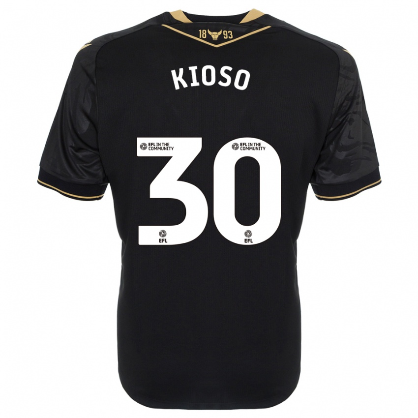 ילדים פיטר קיוסו #30 שחור זהב הרחק ג'רזי 2025/26 חולצה קצרה