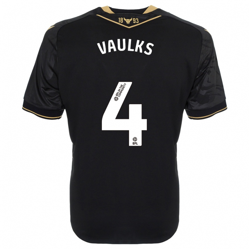 ילדים וויל ואולקס #4 שחור זהב הרחק ג'רזי 2025/26 חולצה קצרה