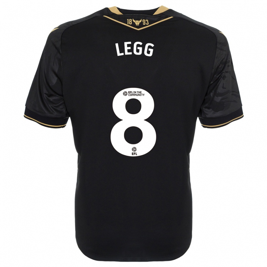 ילדים ג'נה לג #8 שחור זהב הרחק ג'רזי 2025/26 חולצה קצרה