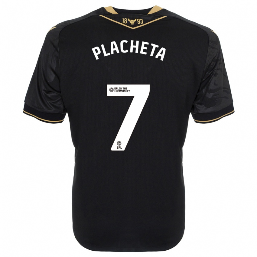 ילדים פז'מיסלב פלאחטה #7 שחור זהב הרחק ג'רזי 2025/26 חולצה קצרה