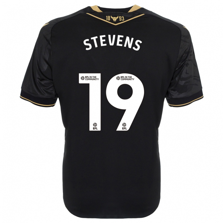ילדים Lily Stevens #19 שחור זהב הרחק ג'רזי 2025/26 חולצה קצרה