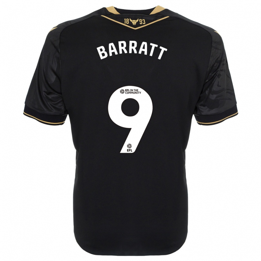 ילדים זואי באראט #9 שחור זהב הרחק ג'רזי 2025/26 חולצה קצרה